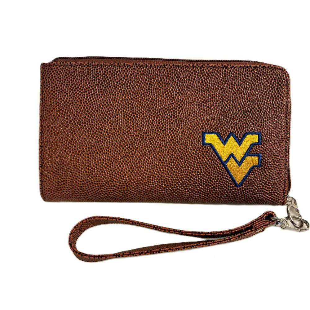 NWT WVU Clutch Wrist Bag Wallet West Virginia University Mountaineers 8"x5"